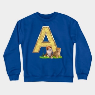 Birthday-Capital Monogram -letter A Crewneck Sweatshirt